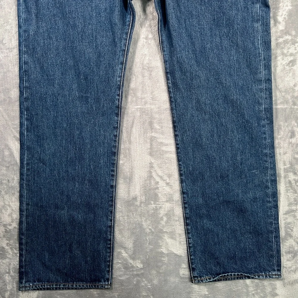 Levis 501 Jeans Mens 44x34 Big Tall Button Fly Straight Leg Blue Denim Original